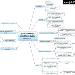 Mapa myśli: o czym można popisać z kolegą na randce. Tematy: popkultura, podróże, wspomnienia, marzenia, doświadczenia, plotki, różnice damsko-męskie, pasje, otoczenie, wydarzenia.