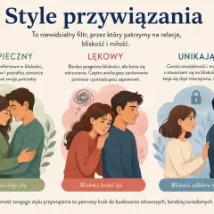 Poznaj style przywiązania: bezpieczny, lękowy i unikający. Zrozumienie ich to klucz do tego, jak zmienić styl przywiązania i budować zdrowsze relacje.