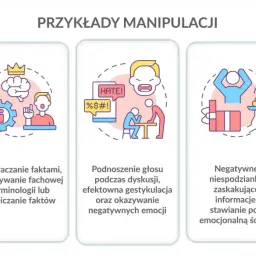 Manipulant stosuje presję, przytłacza faktami, podnosi głos, zaskakuje negatywnymi informacjami lub wywiera presję czasu.